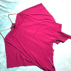 Batwing Top Pink with Gold Chain